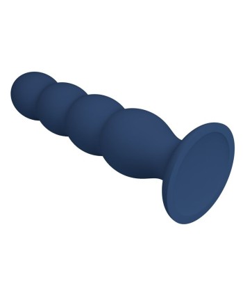 MR PLAY - PLUG ANAL CON 4 BOLAS METÁLICAS Y VENTOSA AZUL