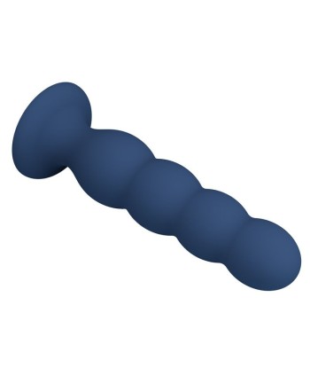 MR PLAY - PLUG ANAL CON 4 BOLAS METÁLICAS Y VENTOSA AZUL