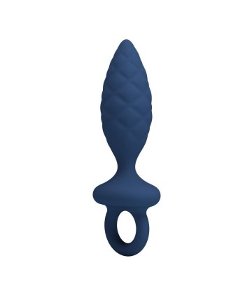 MR PLAY - PLUG ANAL TEXTURIZADO CON ANILLA AZUL M
