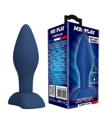 MR PLAY - PLUG ANAL CÓNICO SILICONA AZUL M