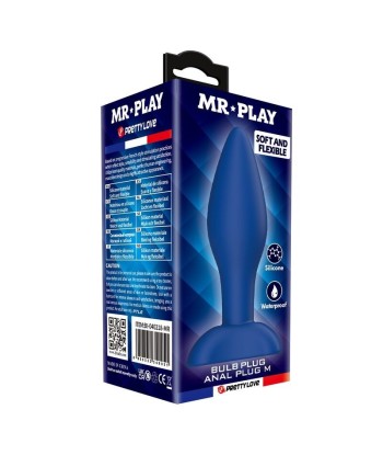 MR PLAY - PLUG ANAL CÓNICO SILICONA AZUL M