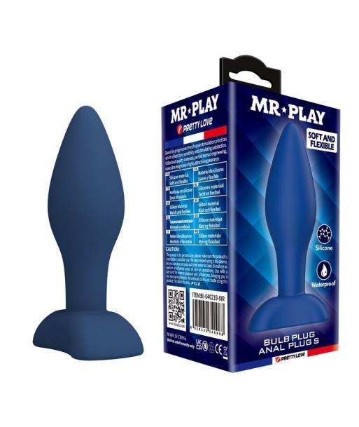 MR PLAY - PLUG ANAL CÓNICO SILICONA AZUL S