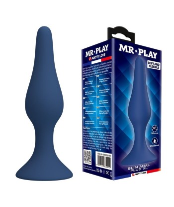 MR PLAY - PLUG ANAL CÓNICO SILICONA AZUL XL