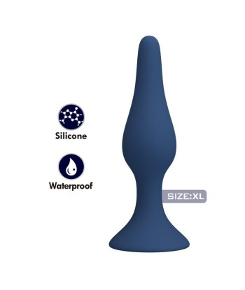 MR PLAY - PLUG ANAL CÓNICO SILICONA AZUL XL