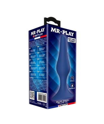MR PLAY - PLUG ANAL CÓNICO SILICONA AZUL XL