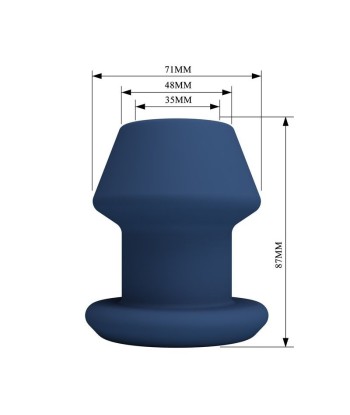 MR PLAY - JACK PLUG ANAL HUECO SILICONA AZUL TALLA M