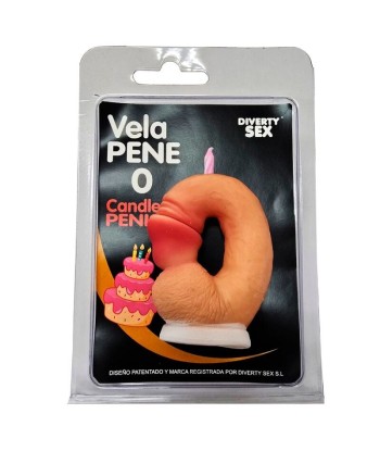 DIABLO PICANTE - VELA PENE EN FORMA DE NÚMERO 0 COLOR CARNE