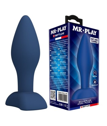 MR PLAY - PLUG ANAL CÓNICO SILICONA AZUL L