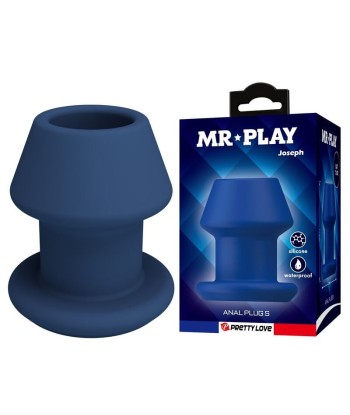 MR PLAY - JACK PLUG ANAL HUECO SILICONA AZUL TALLA S