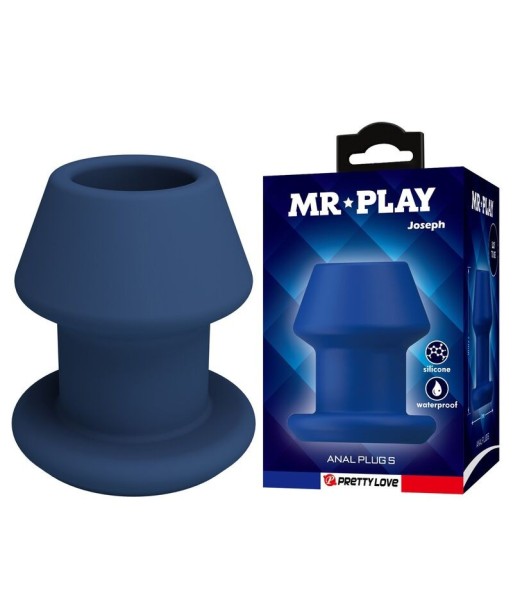 MR PLAY - JACK PLUG ANAL HUECO SILICONA AZUL TALLA S
