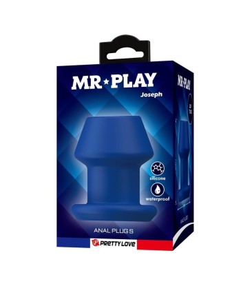 MR PLAY - JACK PLUG ANAL HUECO SILICONA AZUL TALLA S