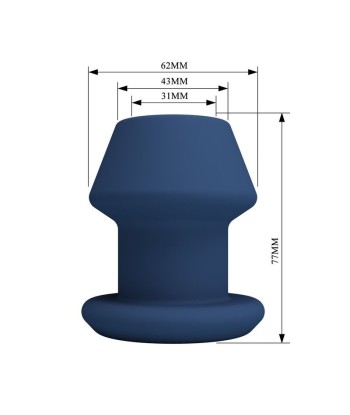 MR PLAY - JACK PLUG ANAL HUECO SILICONA AZUL TALLA S