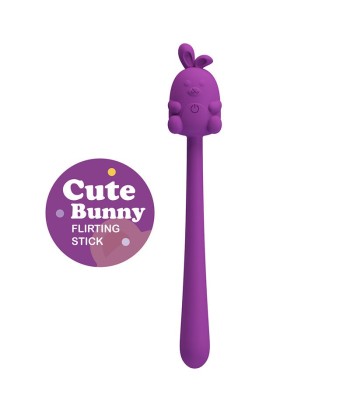 PRETTY LOVE - VIBRADOR FLEXIBLE CUTE BUNNY FLIRTING STICK RECARGABLE USB MORADO