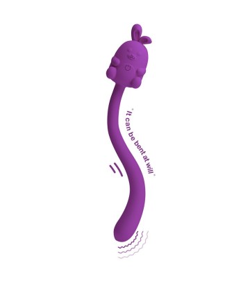 PRETTY LOVE - VIBRADOR FLEXIBLE CUTE BUNNY FLIRTING STICK RECARGABLE USB MORADO