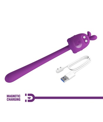 PRETTY LOVE - VIBRADOR FLEXIBLE CUTE BUNNY FLIRTING STICK RECARGABLE USB MORADO