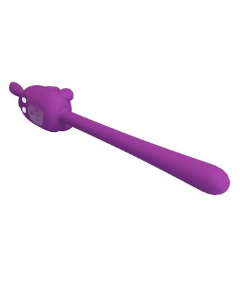 PRETTY LOVE - VIBRADOR FLEXIBLE CUTE BUNNY FLIRTING STICK RECARGABLE USB MORADO