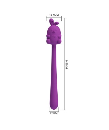 PRETTY LOVE - VIBRADOR FLEXIBLE CUTE BUNNY FLIRTING STICK RECARGABLE USB MORADO