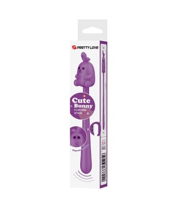 PRETTY LOVE - VIBRADOR FLEXIBLE CUTE BUNNY FLIRTING STICK RECARGABLE USB MORADO