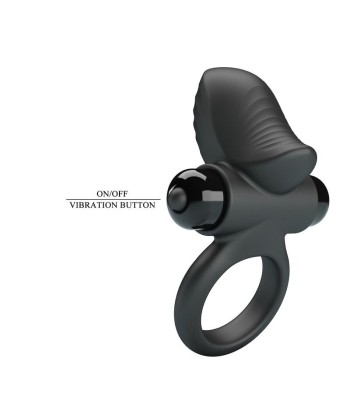 PRETTY LOVE - ANILLO VIBRADOR PARA PENE ADRIEN 10 FUNCIONES NEGRO