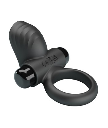 PRETTY LOVE - ANILLO VIBRADOR PARA PENE ADRIEN 10 FUNCIONES NEGRO