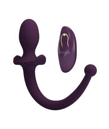 PRETTY LOVE - LIOEA PLUG ANAL CON COLA VIBRADOR 12 FUNCIONES COLOR MORADO CONTROL REMOTO