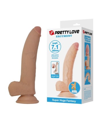PRETTY LOVE - ELLCUMENT DILDO REALÍSTICO FLEXIBLE 18 CM Ø 4,5 CM TPE COLOR NATURAL
