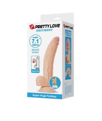 PRETTY LOVE - ELLCUMENT DILDO REALÍSTICO FLEXIBLE 18 CM Ø 4,5 CM TPE COLOR NATURAL