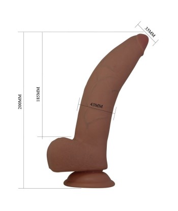 PRETTY LOVE - CUTHBERT DILDO REALÍSTICO FLEXIBLE 20 CM Ø 5 CM TPE MARRÓN