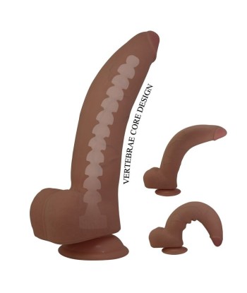 PRETTY LOVE - CUTHBERT DILDO REALÍSTICO FLEXIBLE 20 CM Ø 5 CM TPE MARRÓN