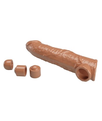 PRETTY LOVE - FUNDA EXTENSORA PARA PENE AJUSTABLE 26 CM Ø 4 CM COLOR MARRÓN