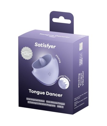 SATISFYER - TONGUE DANCER ESTIMULADOR CLITORIANO CON VIBRACIÓN Y PULSACIONES LILA