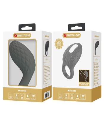 PRETTY LOVE - ANILLO VIBRADOR RECARGABLE CON ESTIMULADOR TEXTURIZADO