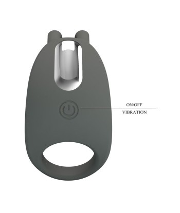 PRETTY LOVE - ANILLO VIBRADOR RECARGABLE CON ESTIMULADOR DE CONEJO