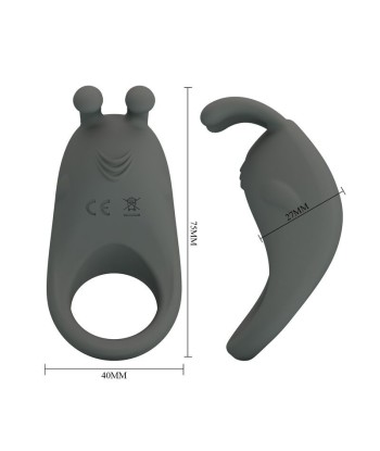 PRETTY LOVE - ANILLO VIBRADOR RECARGABLE CON ESTIMULADOR DE CONEJO