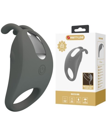 PRETTY LOVE - ANILLO VIBRADOR RECARGABLE CON ESTIMULADOR DE CONEJO