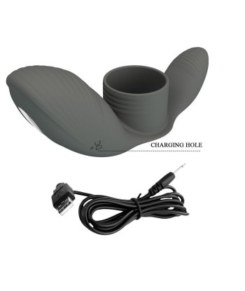 PRETTY LOVE - ANILLO VIBRADOR RECARGABLE CON DOBLE ESTIMULACIÓN