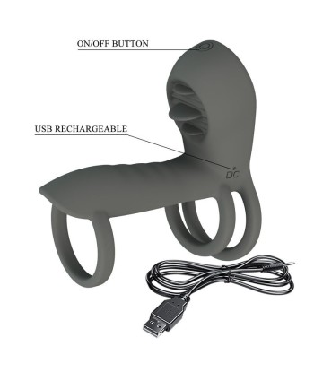 PRETTY LOVE - FUNDA PARA PENE CON DOBLE ESTIMULACIÓN Y EFECTO ORAL