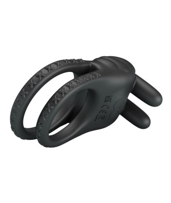 PRETTY LOVE - SINI ANILLO PARA PENE VIBRADOR RECARGABLE 10 FUNCIONES NEGRO