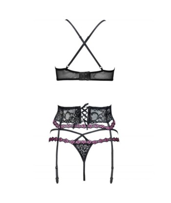 LIVCO CORSETTI FASHION - SNEHANA LC 90443 SUJETADOR LIGUERO PANTY NEGRO L-XL