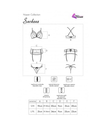 LIVCO CORSETTI FASHION - SNEHANA LC 90443 SUJETADOR LIGUERO PANTY NEGRO L-XL