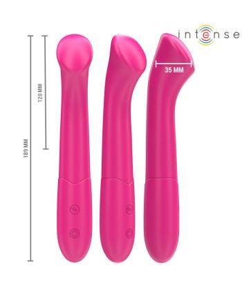 INTENSE - PATY VIBRADOR 19 CM FLEXIBLE 10 VIBRACIONES MODELO 2 ROSA