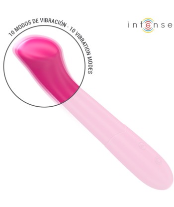 INTENSE - PATY VIBRADOR 19 CM FLEXIBLE 10 VIBRACIONES MODELO 2 ROSA