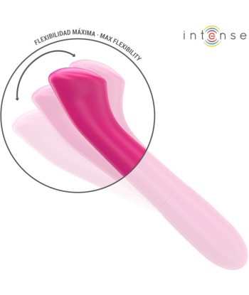 INTENSE - PATY VIBRADOR 19 CM FLEXIBLE 10 VIBRACIONES MODELO 2 ROSA