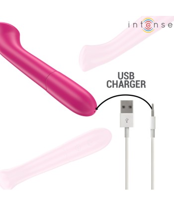 INTENSE - PATY VIBRADOR 19 CM FLEXIBLE 10 VIBRACIONES MODELO 2 ROSA