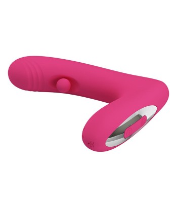 PRETTY LOVE - DUDEN VIBRADOR DE SILICONA RECARGABLE 12 MODOS DE VIBRACIÓN Y 3 MODOS DE BALANCEO ROSA