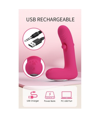 PRETTY LOVE - DUDEN VIBRADOR DE SILICONA RECARGABLE 12 MODOS DE VIBRACIÓN Y 3 MODOS DE BALANCEO ROSA