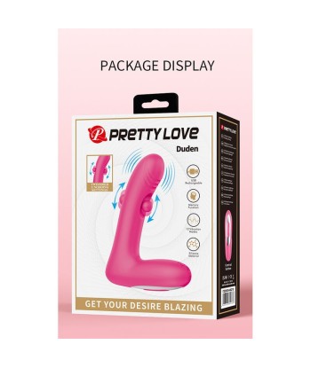 PRETTY LOVE - DUDEN VIBRADOR DE SILICONA RECARGABLE 12 MODOS DE VIBRACIÓN Y 3 MODOS DE BALANCEO ROSA