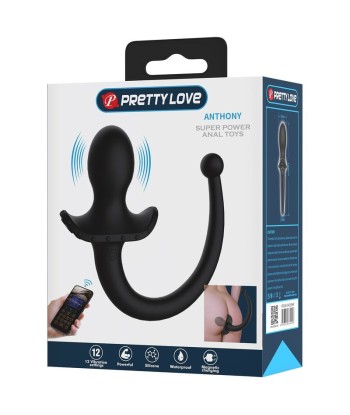 PRETTY LOVE - ANTHONY VIBRADOR ANAL Y PERINEAL APP CONTROL NEGRO
