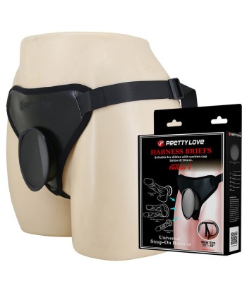 PRETTY LOVE - ARNÉS STRAP-ON UNIVERSAL NEGRO