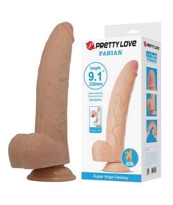 PRETTY LOVE - FABIAN DILDO FLEXIBLE CON VENTOSA CARNE